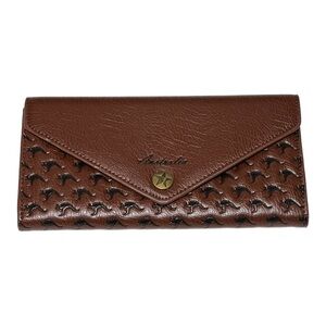 Leather Australian Kangaroo Clutch Cognac